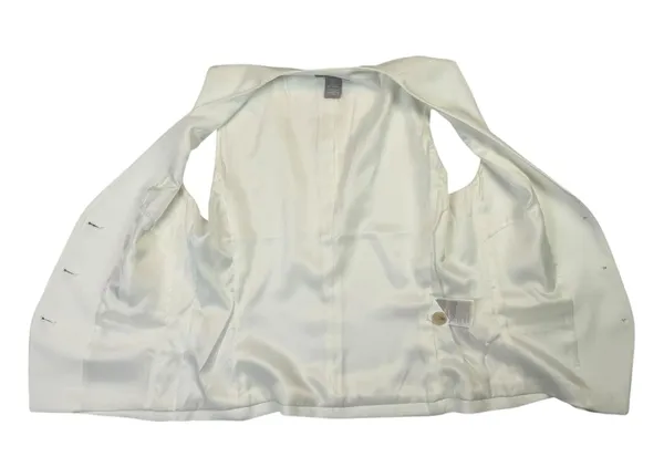 H&M Women's White Single-Breasted Tailored Suit Vest Waistcoat - Image 9