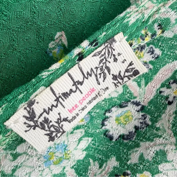 Free People Ready Or Not Floral Maxi Slip Dress Green Size Small - Image 11