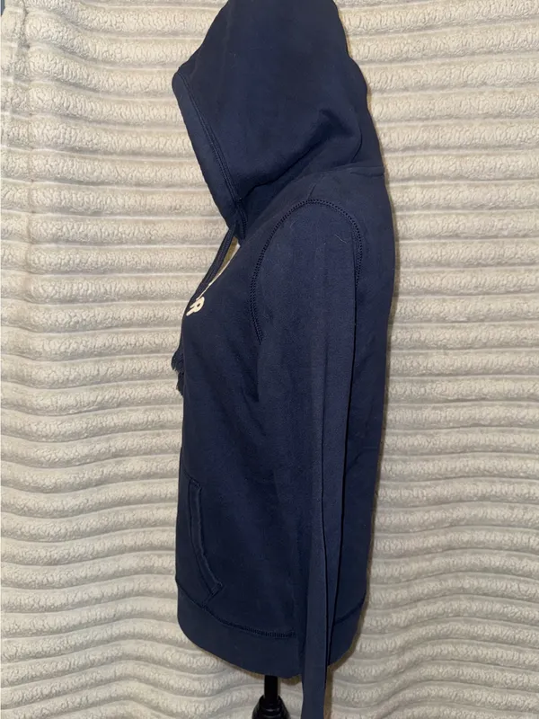 Hollister Navy Blue Pullover Hoodie Size L - Image 3