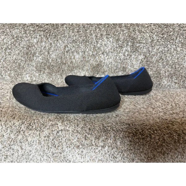 ROTHYS The Flat Round Toe Black Knit Ballet Flat Size 8.5‎ - Image 3