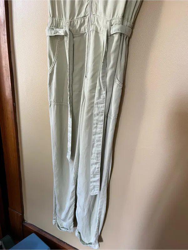 BDG Short-Sleeve Utility Jumpsuit in Light Green - Image 5