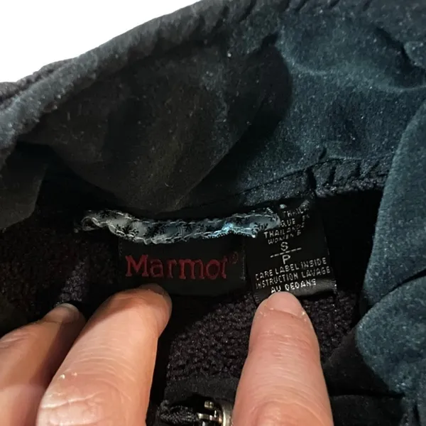 Marmot Jacket Womens Size Small Black‎ Full Zip Fleece Mock Neck Pockets - Image 4