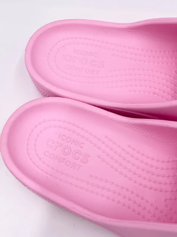 Crocs Classic Platform Slide Sandals Women's Size 9 Flamingo Pink Y2K Barbiecore - Image 3