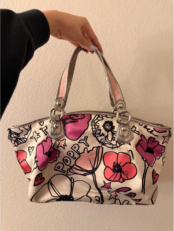 Coach Poppy Petal Print Rocker Satchel Bag 2010 - Image 2