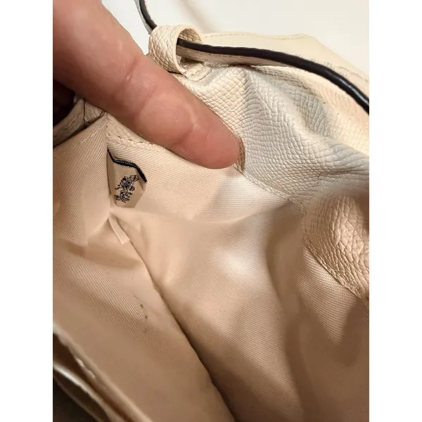 Small Coach Ivory Pebbled Logo Crossbody Detachable Strap Gold - Image 11