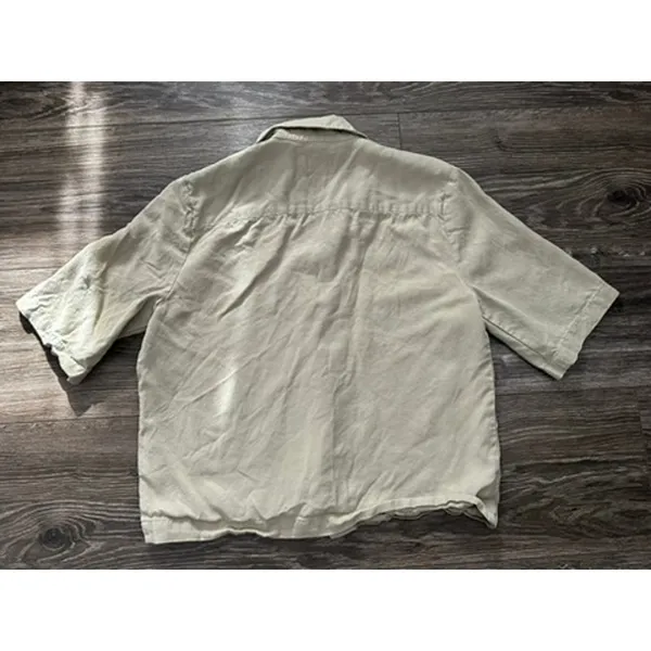 Wilfred Aritzia Gray/Green Button Shirt size 2XS - Image 6