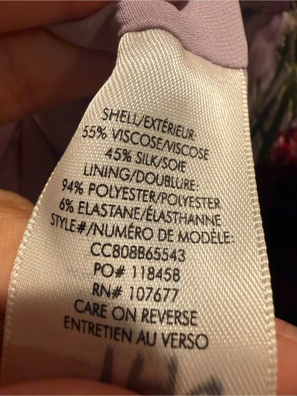 Alice‎ + Olivia Katrina Silk Blend Dress In Water Lotus Lavander Size S/M - Image 9
