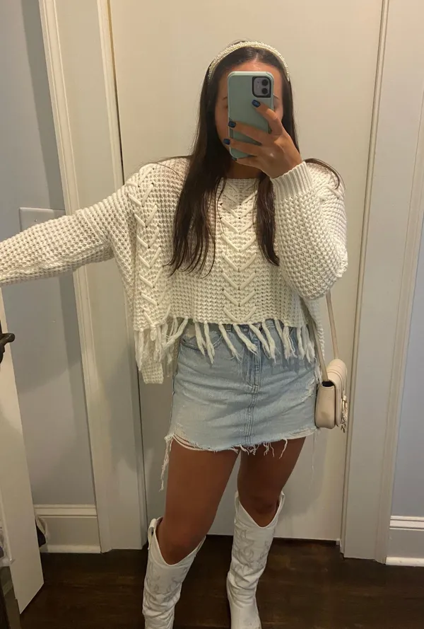 Boutique Fringe Sweater - Image 3
