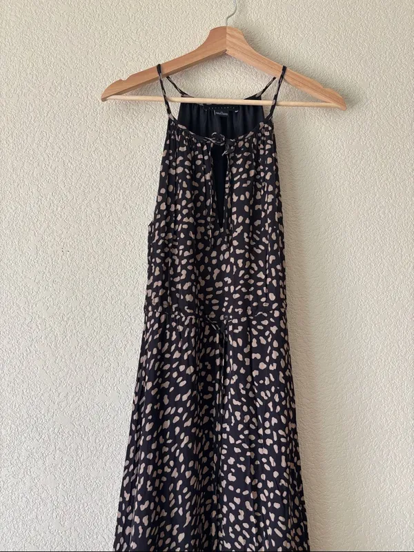 Sanctuary Black and Cream Halter Style Printed Maxi Dress - Image 2
