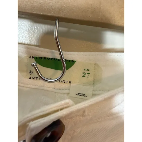 NWT Anthropologie White Cargo Pants NWT Sz. 27 - Image 3