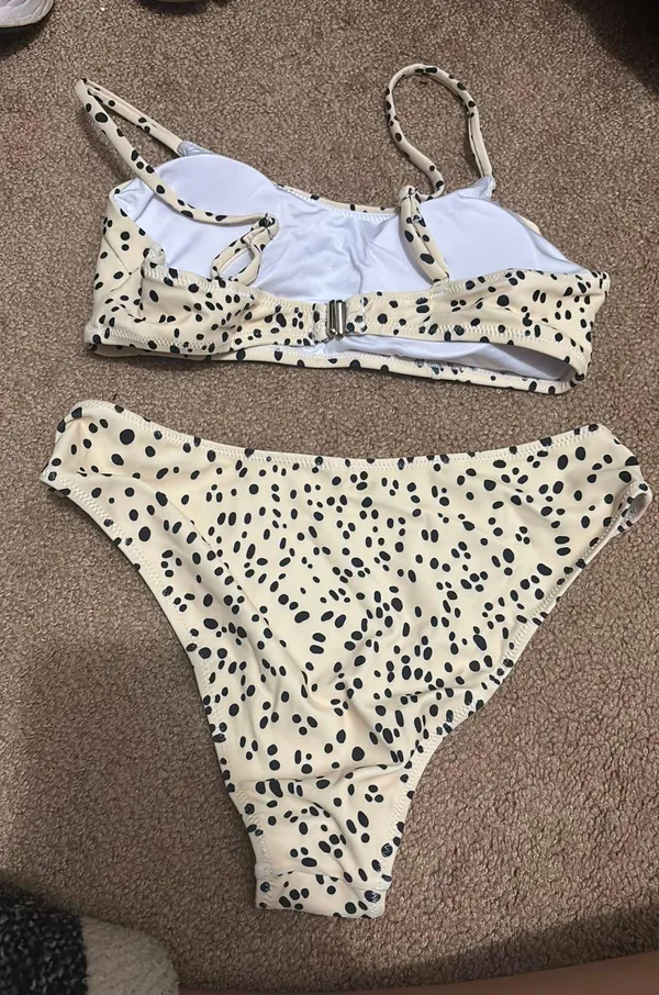 Polka dot bikini set Yellow - Image 3