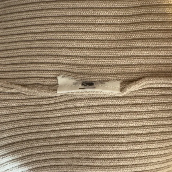 1626 | Abercrombie & Fitch Ribbed Knit Side Slit Midi‎ Skirt Beige Womens L - Image 6