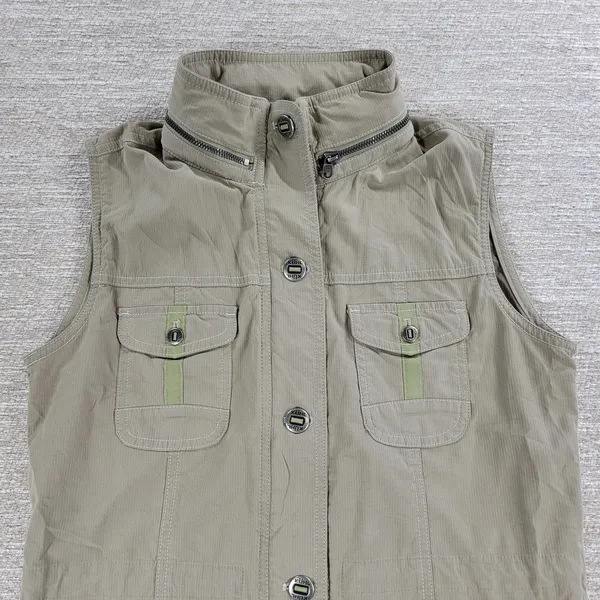 Kuhl Utility Vest Womens S Khaki Zip Up Cargo Military Outdoor Safari Gorpcore - Image 16
