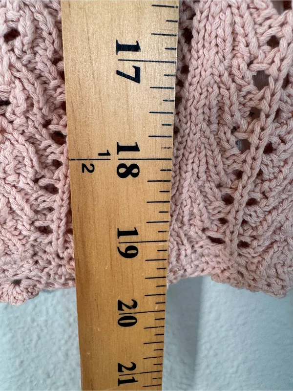 Wilfred Pink Crochet Cardigan Sweater Womens S Aritzia Girly Coquette Barbie - Image 5
