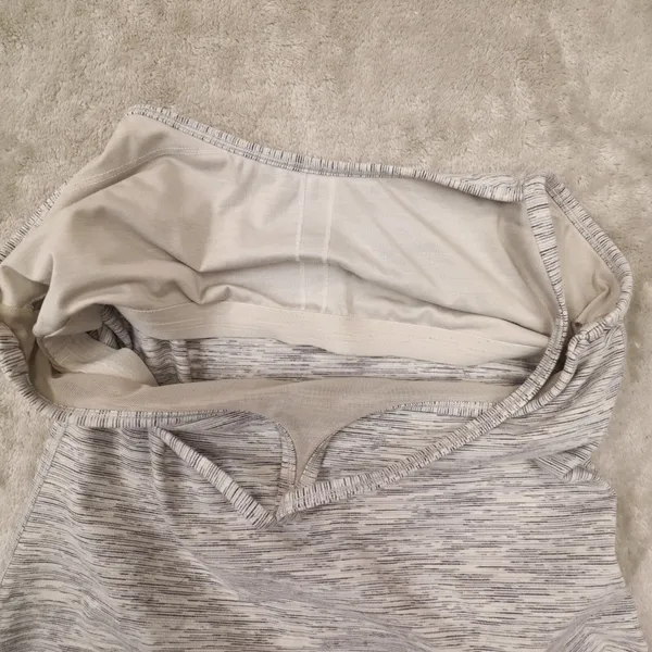 Women's Heather Gray Power Y Tank Top size 10 Yoga Gym - Image 3