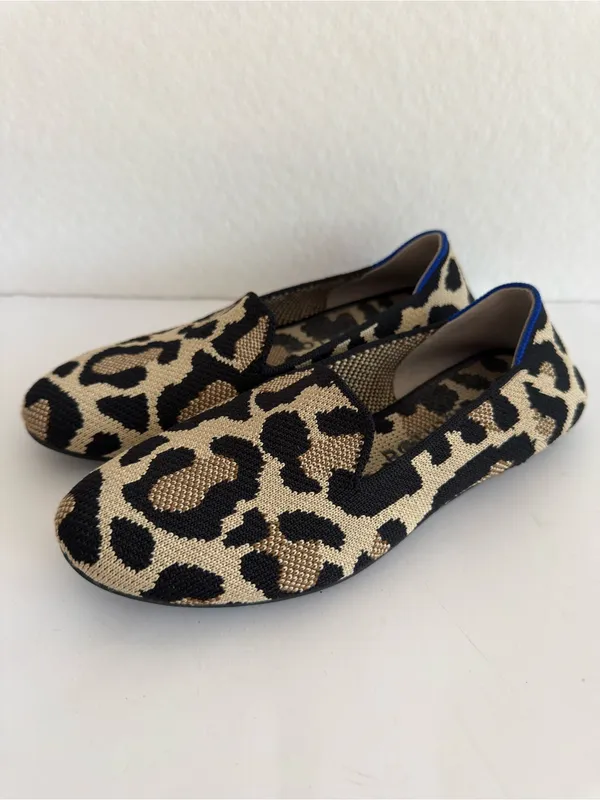 Rothy’s The Almond Toe Loafer Retired Desert Cat Leopard Print Knit Flats 5.5 - Image 6