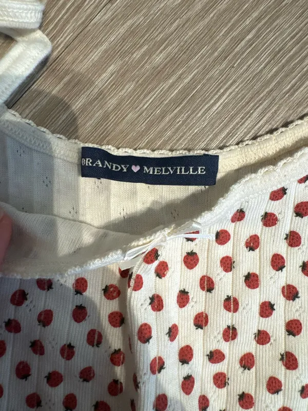 Brandy Melville Strawberry Tank Top - Image 2