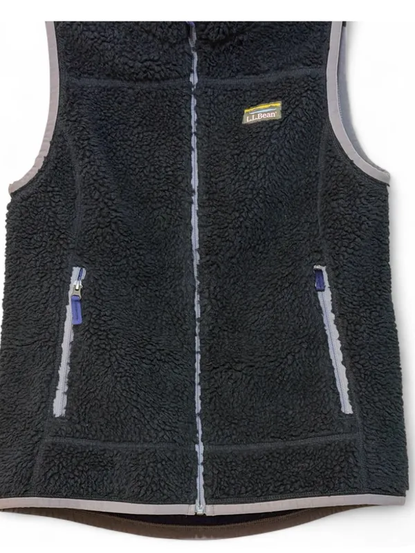 NWT L.L.Bean Women’s Mountain Mountain Pile Black Zip Up Fleece Vest Size S Reg - Image 7