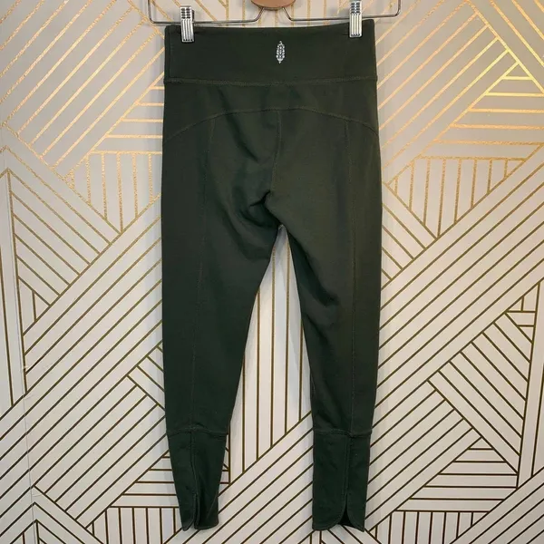 Free People Virgo Cropped Legging Khaki Green‎ - Image 8