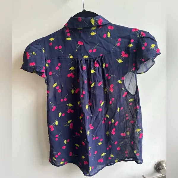 Maeve by Anthropologie Cherry U-‎ Neck Popover Blouse - Image 5