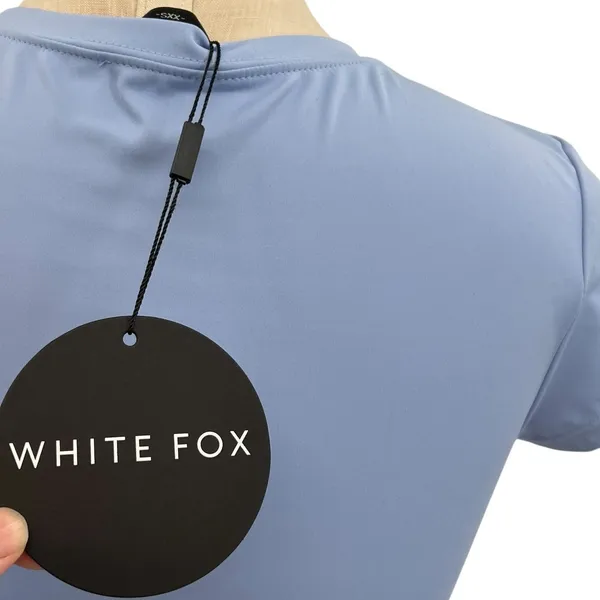 White Fox Boutique Archive 6.0‎ Baby Tee Sky Blue Shirt Short Sleeve Size XXS - Image 9