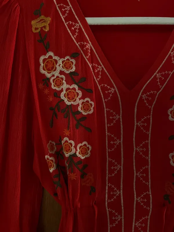 Roolee floral red maxi dress  - Image 10