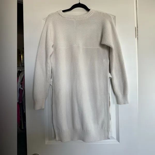 Athleta West End Knit Tunic Sweater in Dove White XXS - Image 4