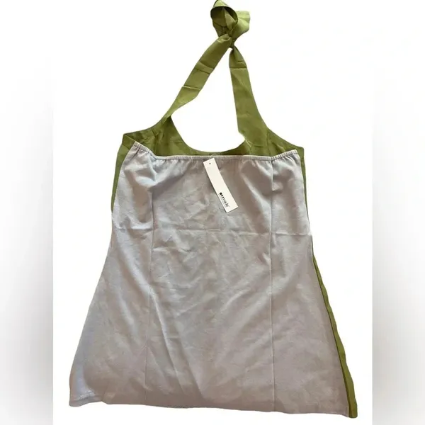 💚✨LAMade‎ Silk Green & Gray Halter Top NWT Size M✨ - Image 2