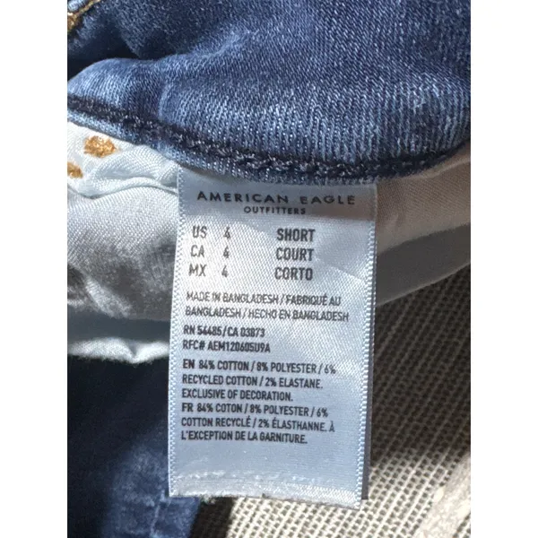 American Eagle Outfitters Women's Size 4 Short, High Waisted Skinny Jeans‎ - Image 4
