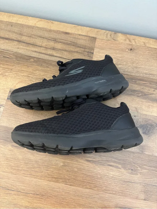 Skechers Go Walk Black Lace-Up Sneaker Shoes Black Women’s - Image 8