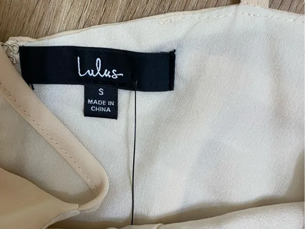 Lulu's Beige Wrap-Front Midi Dress - Image 4