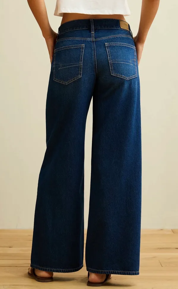 AE Low Rise Baggy Ultra Wide Leg Jeans - Image 2