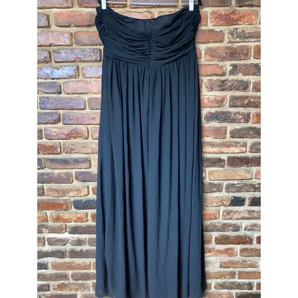 NWOT Lulu's Luxe Favorite Black Strapless Ruched Maxi Dress Women's Size XL - Image 9