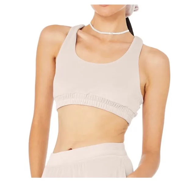 Alo Velour Glimmer Scoop Neck Bra Size XS Lightweight - Image 8