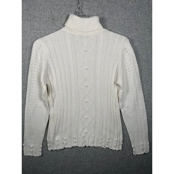 NWT RXB XL Sweater‎ Turtleneck Womens Top Cream Long Sleeve Ribbed Holiday - Image 12