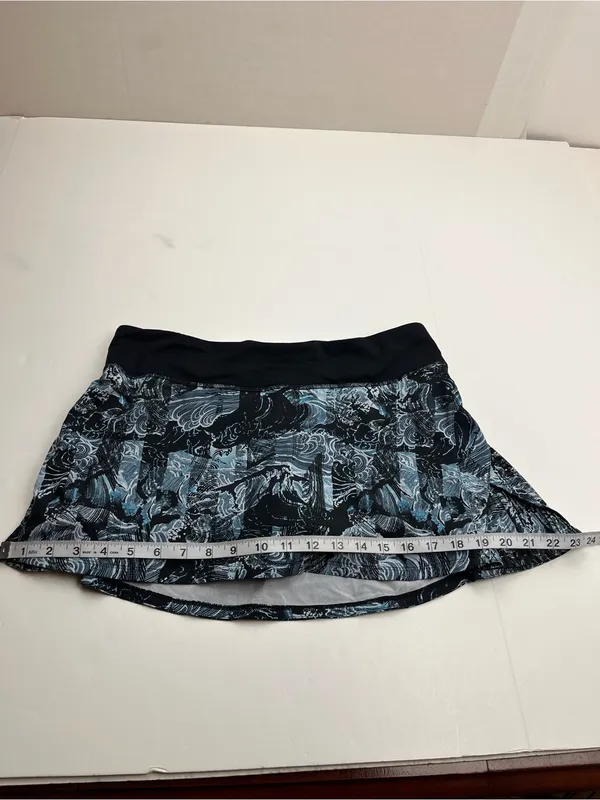 Lululemon‎ Play Off The Pleats Skirt Skort Eternal Wave Starlight Black Womens 8 - Image 5