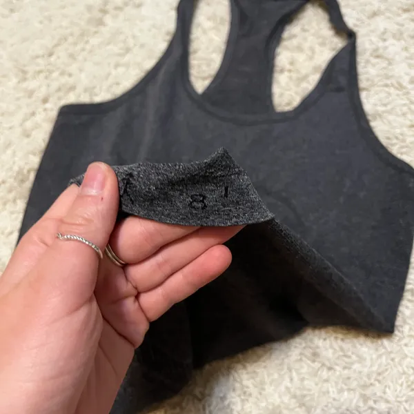 Lululemon Dark Grey Swiftly Tank Size 8 - Image 3