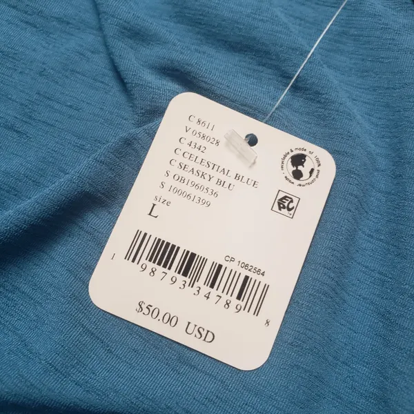 Free People Movement Women's Tempo Long Sleeve in Celestial Blue size L NWT - Image 8