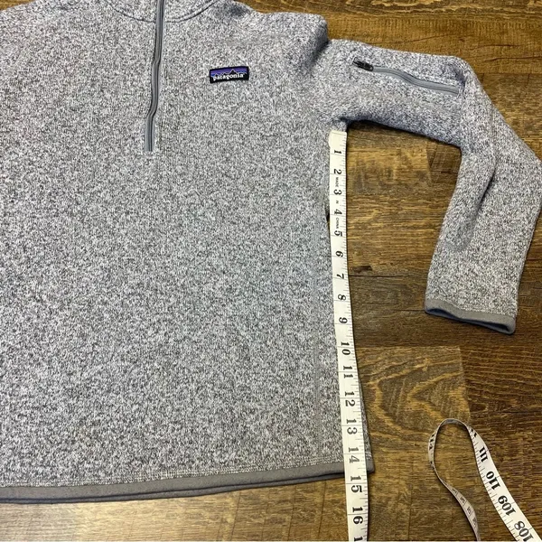 Patagonia Better Sweater Fleece 1/4 Zip Pullover Women's Small Gray Jacket Top - Image 4