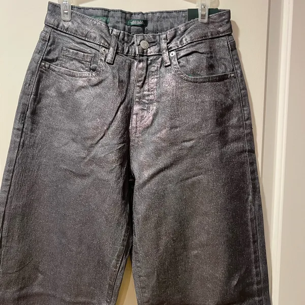 Wild Fable Women's Metallic Gray High Rise Jeans - Image 3