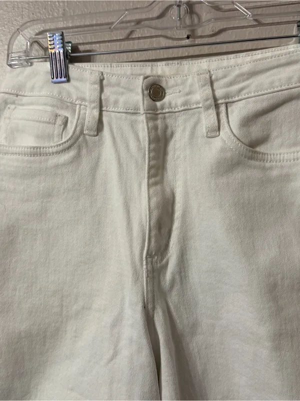 Lola Made with love White High-Rise Straight Jeans size 6 - Image 3