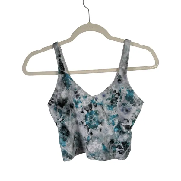 Lululemon Align Tank Light Support Kaleidofloral Blue‎ Gym Workout Womens 6 - Image 3