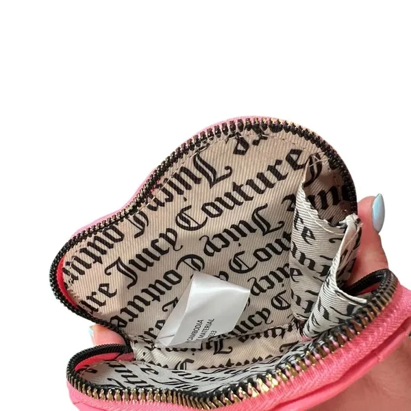 Juicy Couture Pink Lemonade Brighter Than A Diamond Heart Zip Wallet NWT - Image 3