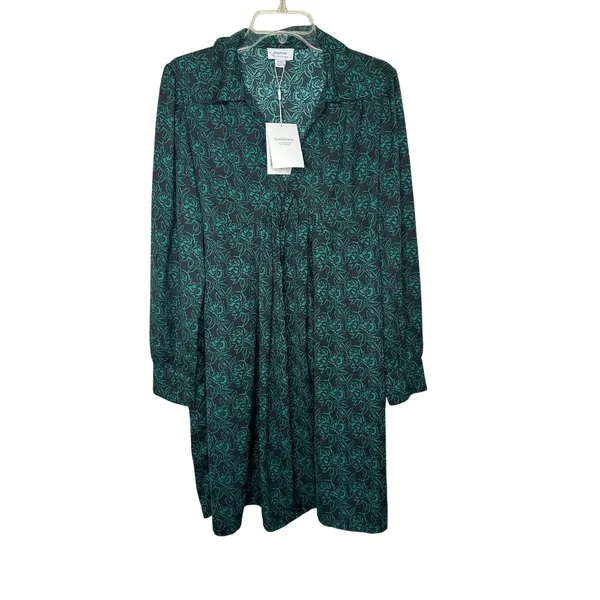 Seraphine Alfie Tunic Layering Maternity Dress with Collar green size 12 - Image 3