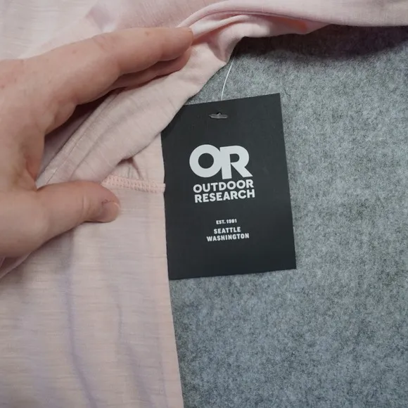 Outdoor Research Alpine‎ Onset Merino 150 Half Zip Sienna Heather Pink Small NWT - Image 7