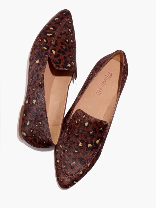 Madewell The Frances Skimmers Painted Leopard Calf Hair Leather Flats Loafer - Image 2