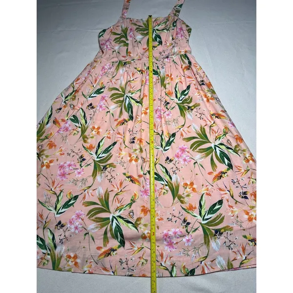 Biltmore Arboretum Floral Fit & Flare Strappy Sundress Size Large Smocked Back - Image 8