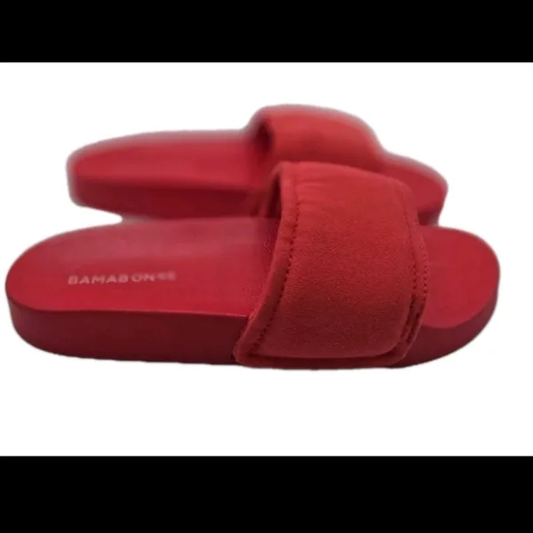 Bamabones Pilo Slide Sandals Red Size 7 / 8 Washable Comfort Streetwear NEW NWT - Image 3