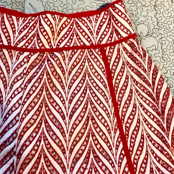 NWT Lovers + Friends Bizzy High Waist Wide Leg Embroidered Chevron Shorts~ L💛 - Image 5
