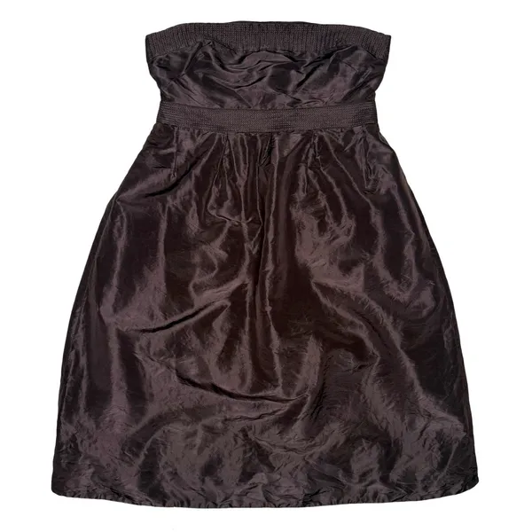 J Crew Strapless‎ Dress 0 XS Brown 100% Silk Satin Lined Babydoll Empire Waist - Image 10